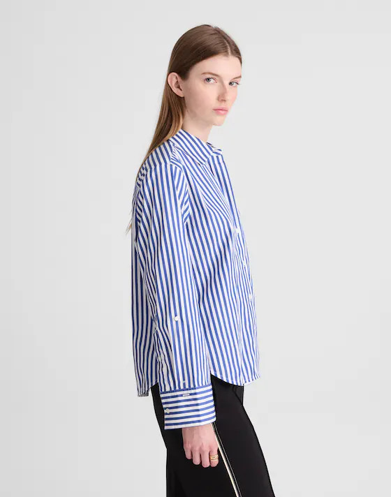 The Signature Y-Neck Shirt in Poplin | Madewell
