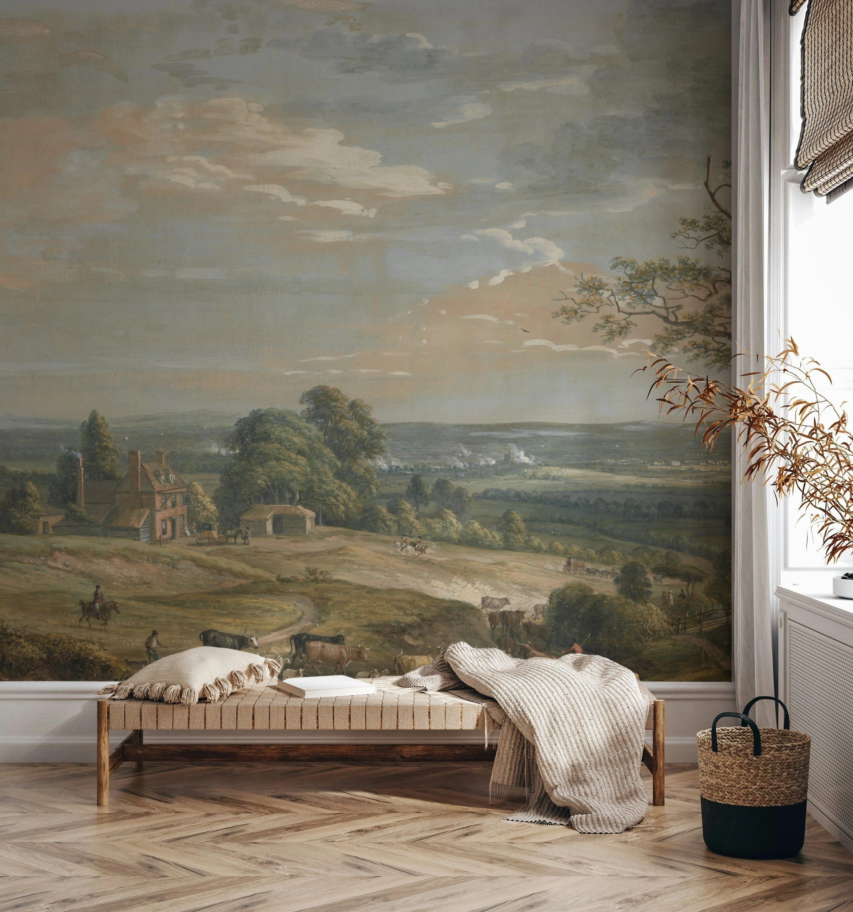 Classic Countryside Wallpaper Mural A Distant View of Maidstone Scenic Wall Decor | Wayfair North America