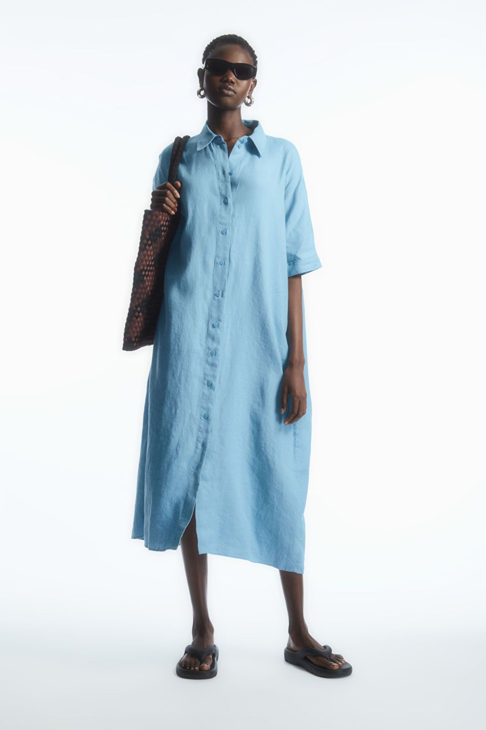 BELTED LINEN SHIRT DRESS | COS (US)