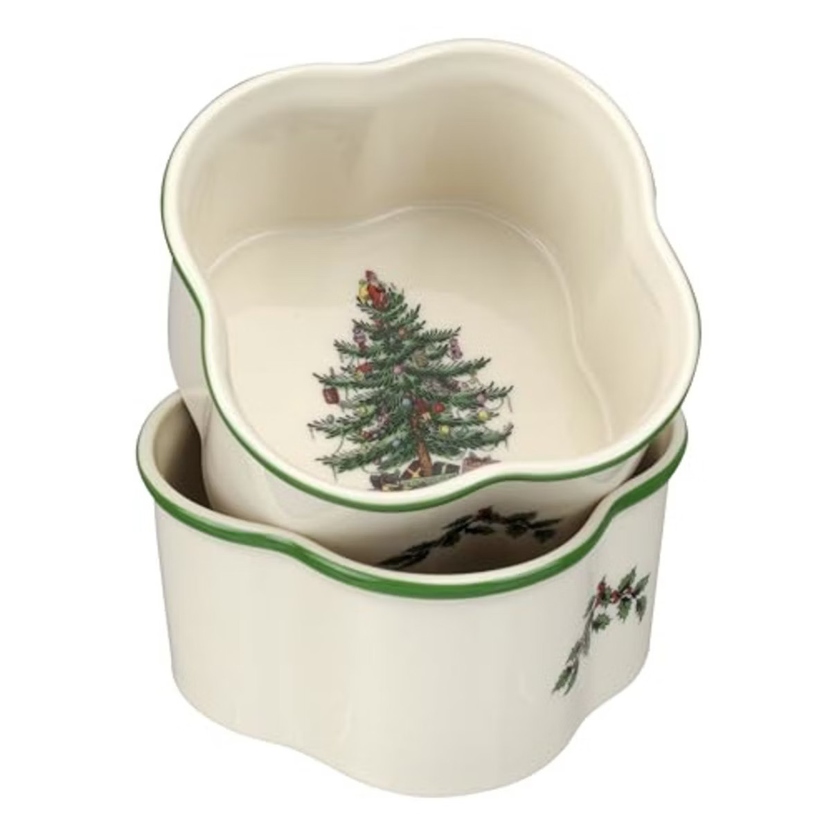 Spode Christmas Tree Square Scalloped Ramekins, Set of 2 | Target