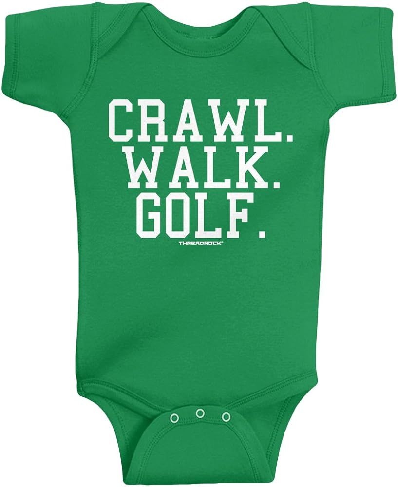 Threadrock Unisex Baby Crawl Walk Lift Fish Golf Soccer Hockey Infant Bodysuit | Amazon (US)