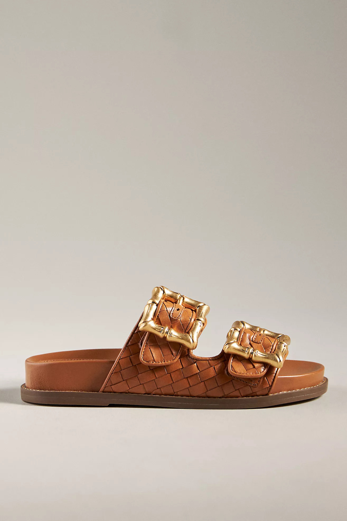Schutz Enola Woven Slide Sandals | Anthropologie (US)