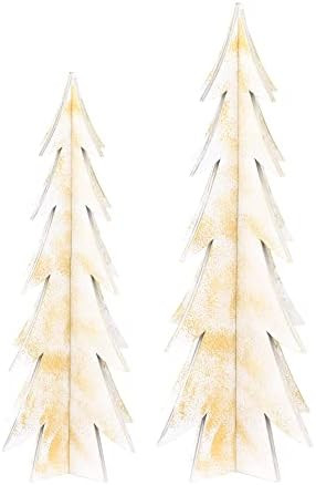 Tree Nest 2 Pcs Wooden Christmas Tree Tabletop Mini Ornaments for Christmas Decorations 2 Sizes T... | Amazon (US)