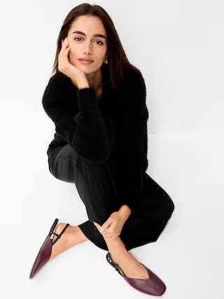 Almond-Toe Slingback Flats for Women | Old Navy (US)