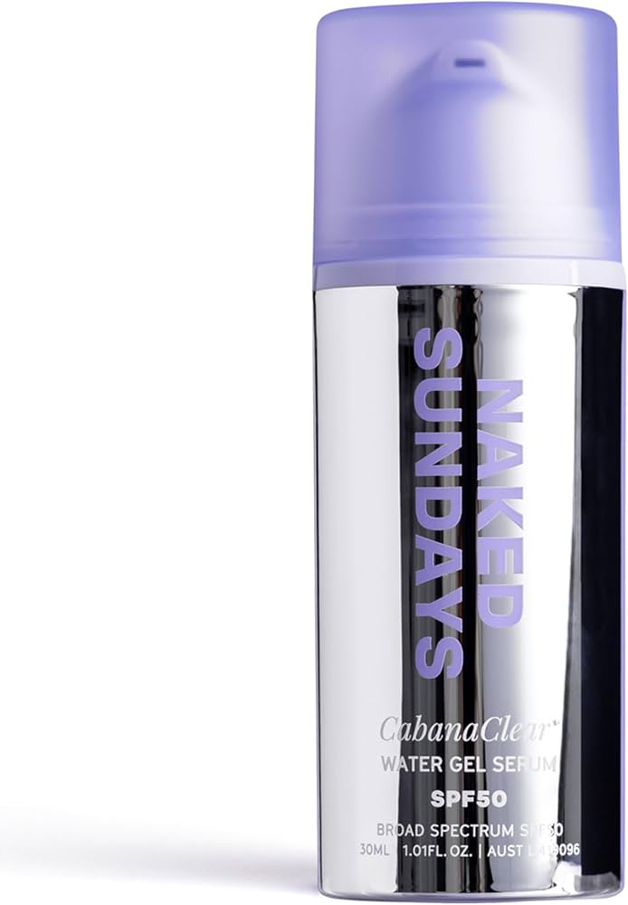 Naked Sundays CabanaClear SPF 50 Water Gel Serum - Invisible Daily Lightweight & Hydrating Sunscr... | Amazon (US)