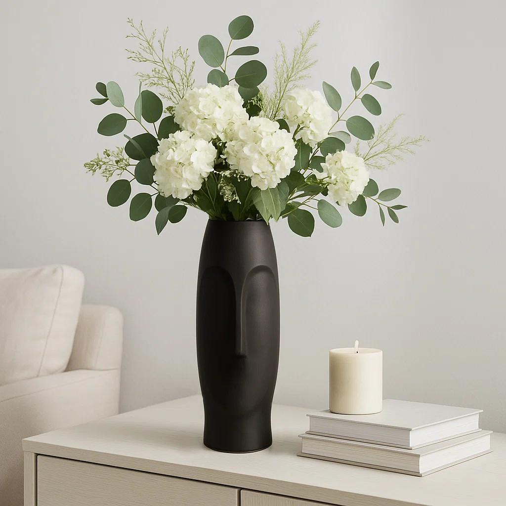Sculptural Flower Vase for Bookshelf or Coffee Table - Modern Decorative Accent for Home Decor | Wayfair North America