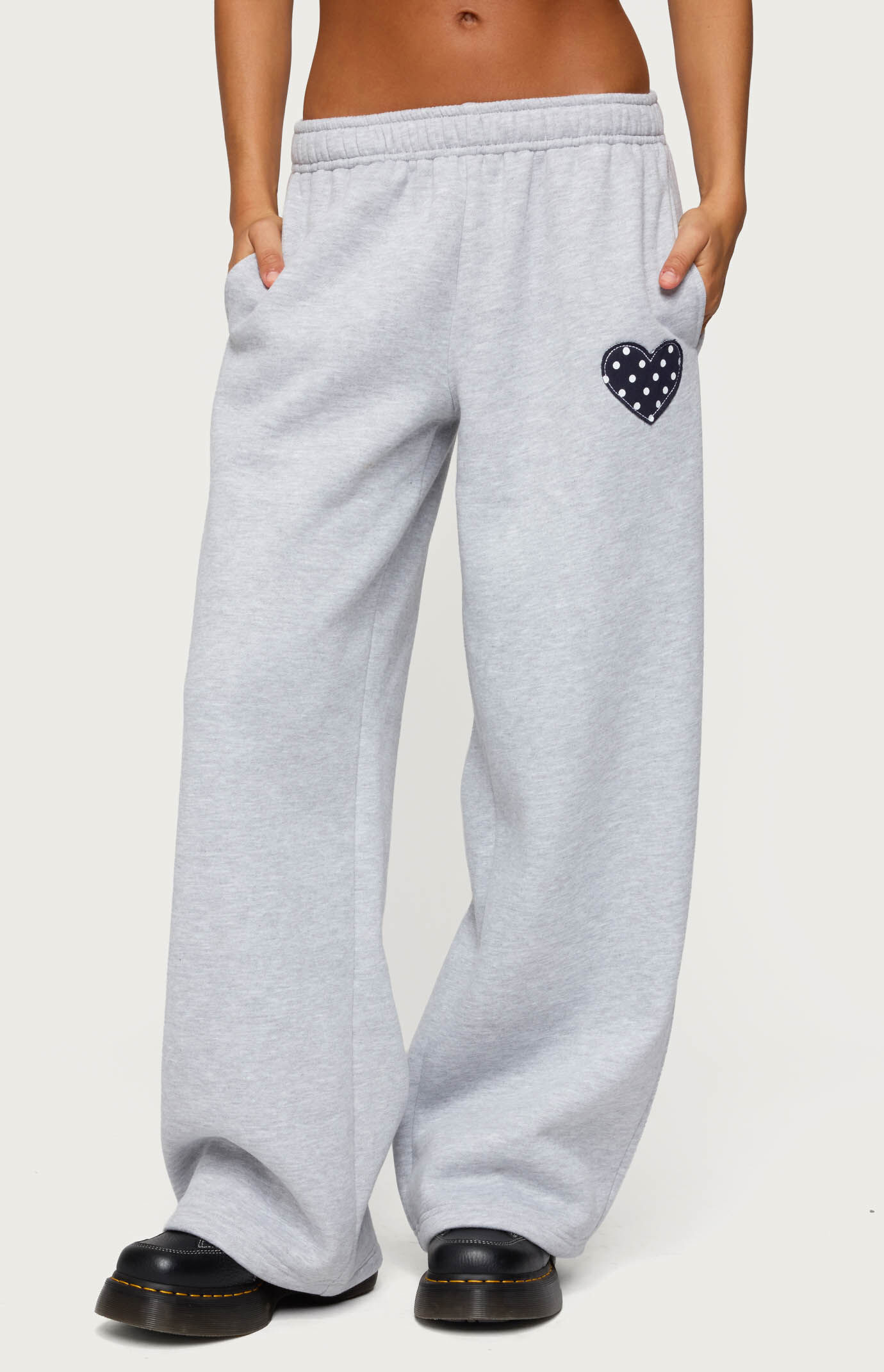 Edikted Women's I Heart London Sweatpants in Heather Grey - Size XS | PacSun