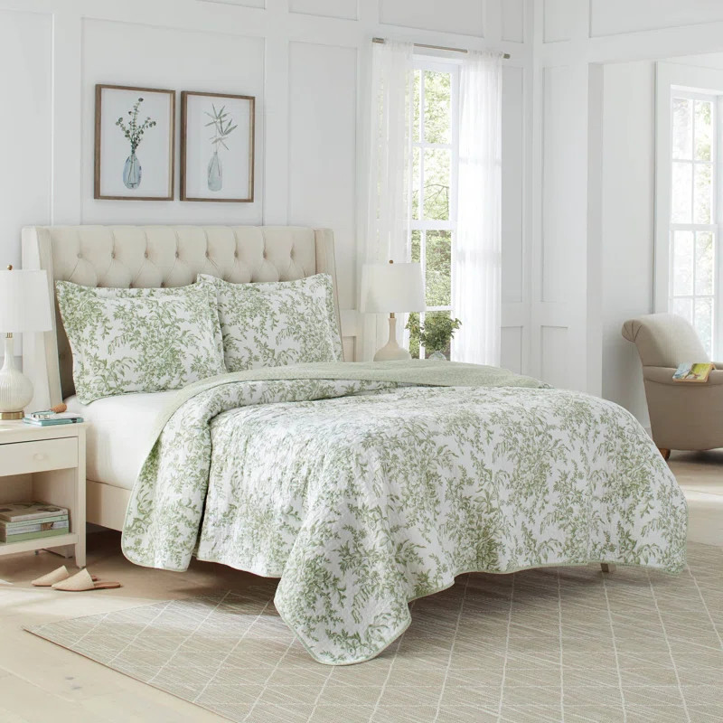 Laura Ashley Bedford Cotton Reversible Quilt Set & Reviews | Wayfair | Wayfair North America