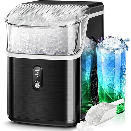 Nugget Ice Maker Countertop, 35Lbs/Day Portable Table Top Machine with Chewable & Crushed Ice, Se... | Amazon (US)