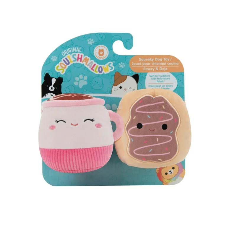 Squishmallows Original 3.5 inch 2-Pack Emery Latte and Deja Donut Plush Dog Toys | Walmart (US)