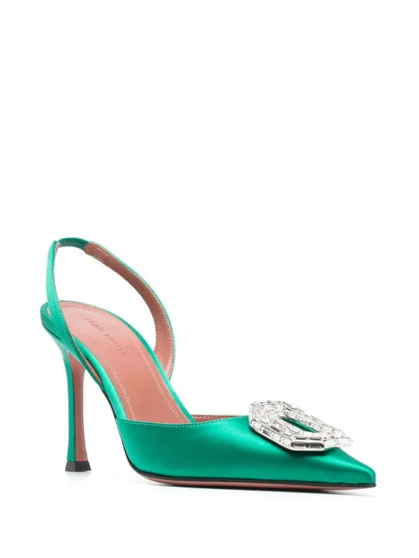Amina Muaddi Camelia 95mm Pumps - Farfetch | Farfetch Global