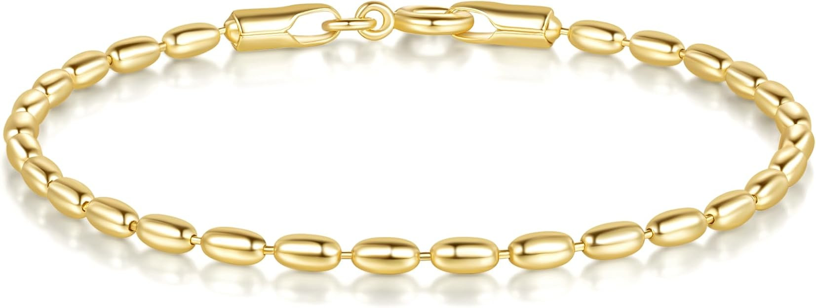 14K Gold Bracelet for Women 14K Gold Bracelets for Women Trendy Beaded Bracelets for Womens Refin... | Amazon (US)