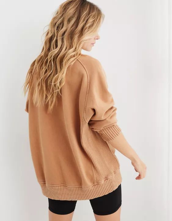 Aerie Down-To-Earth Crew Sweatshirt | Aerie