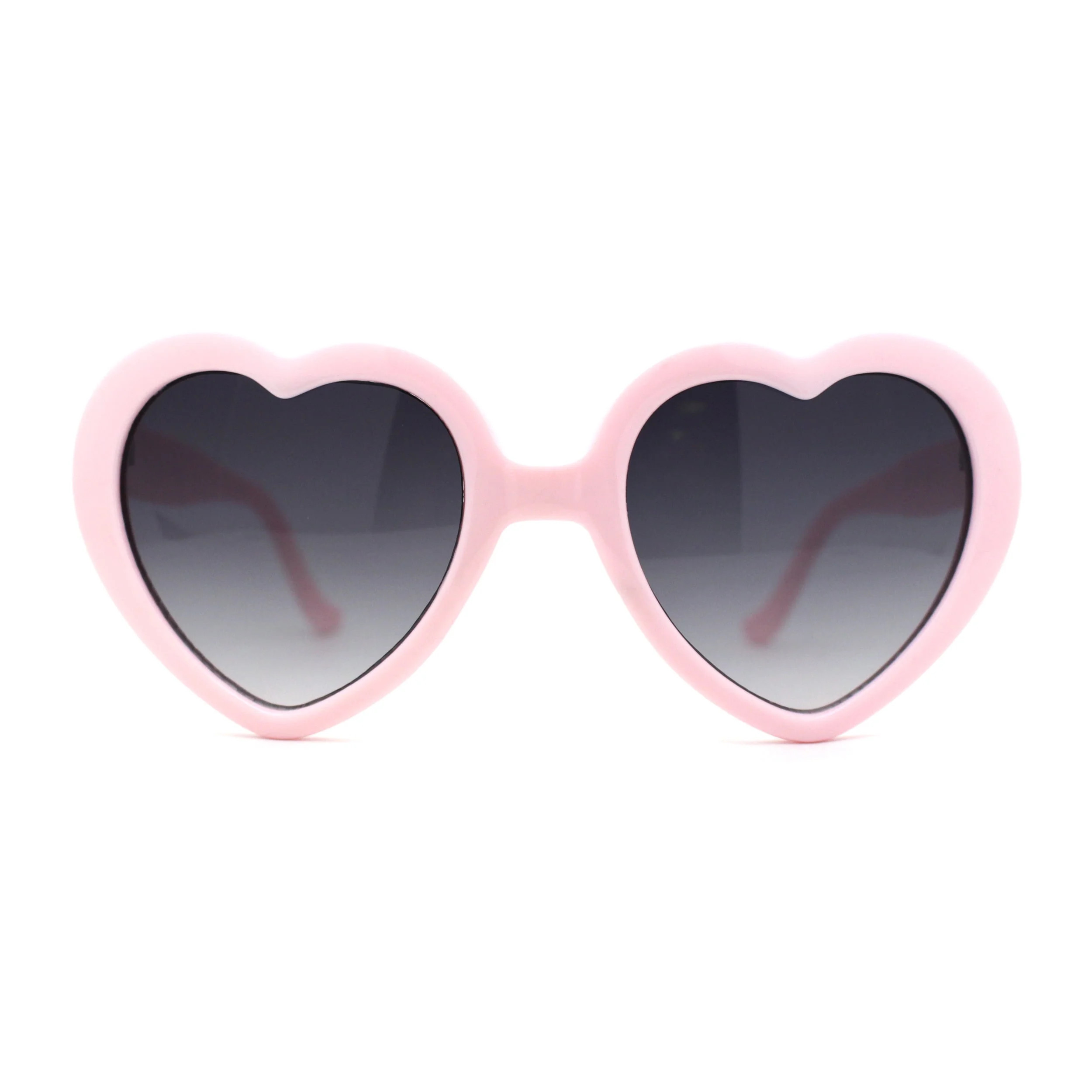 Iconic Large Bubble Heart Shape Cute Plastic Sunglasses Pink Smoke | Walmart (US)