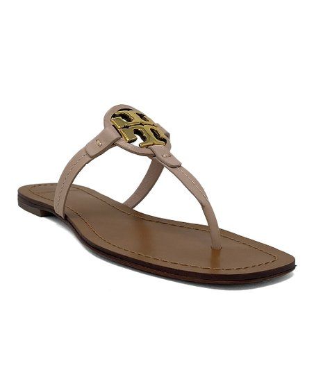 Seashell Pink Mini Miller Leather Sandal - Women | Zulily