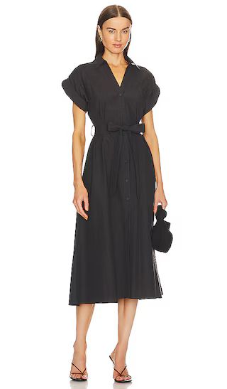 Fia Belted Dress in Washed Black | Revolve Clothing (Global)