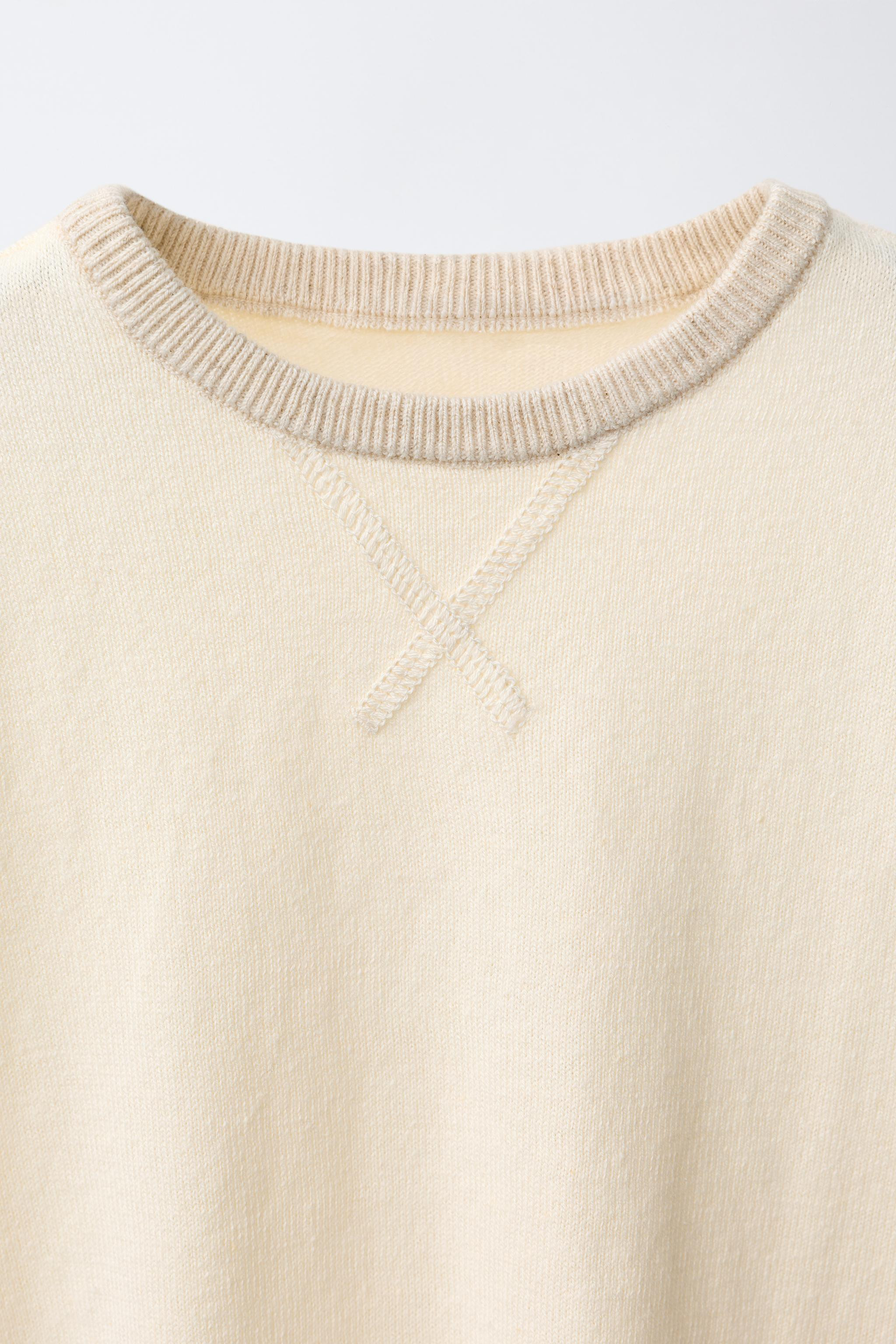 KNIT T-SHIRT WITH COTTON AND LINEN | Zara US
