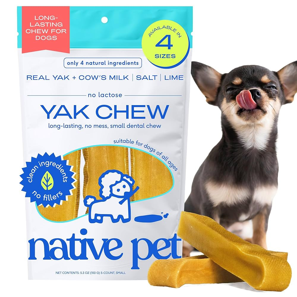 Native Pet Yak Cheese Himalayan Dog Chews - Long Lasting Dental Sticks for Small Breeds– 100% A... | Amazon (US)