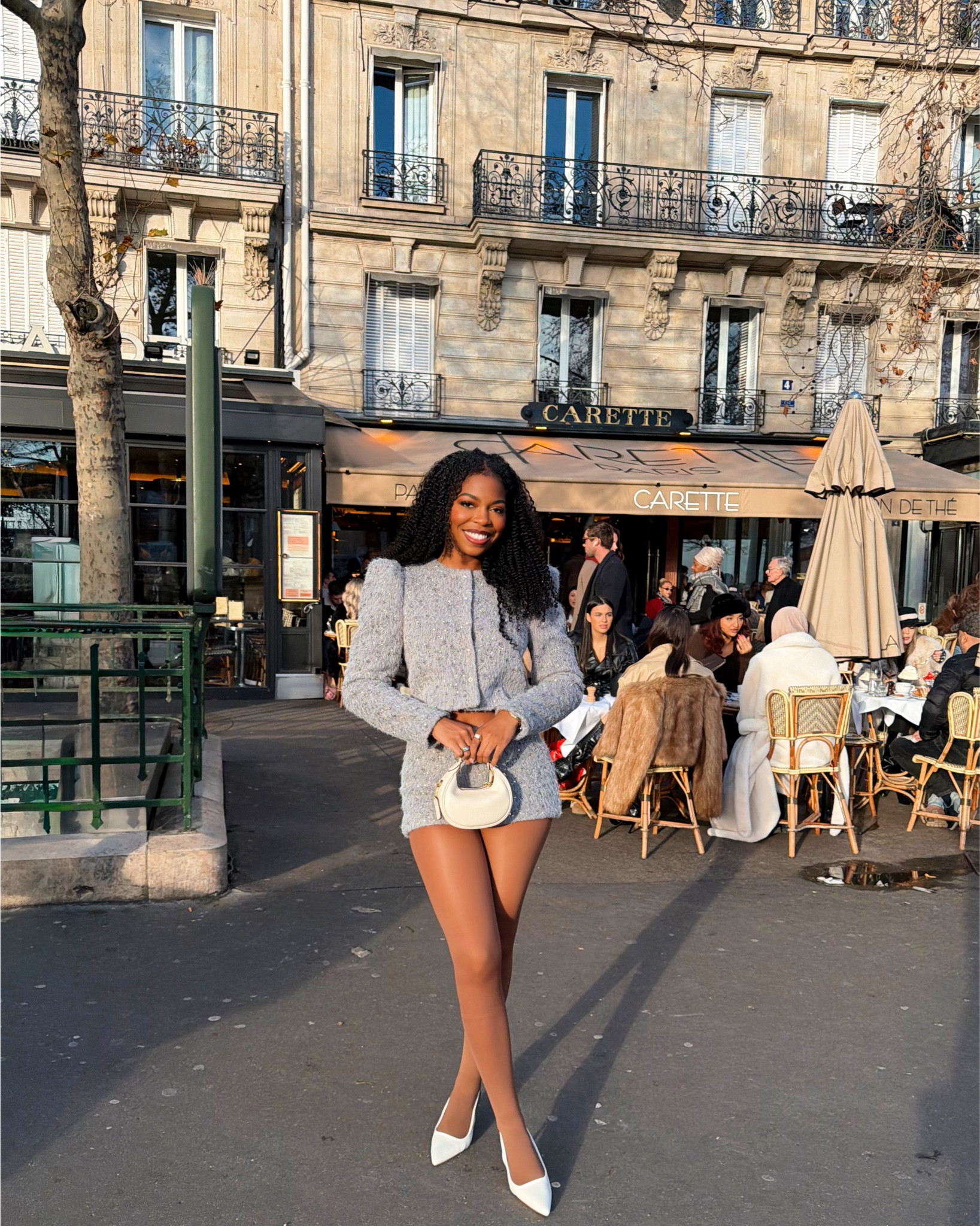 Parisian set! Wearing a XS! Fits a bit small! But is fitted. Wearing fleece tights in a brown. 

#LTKHoliday #LTKgrwm #LTKGiftGuide