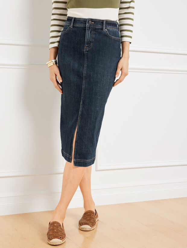 Denim Midi Skirt - Corsica wash | Talbots