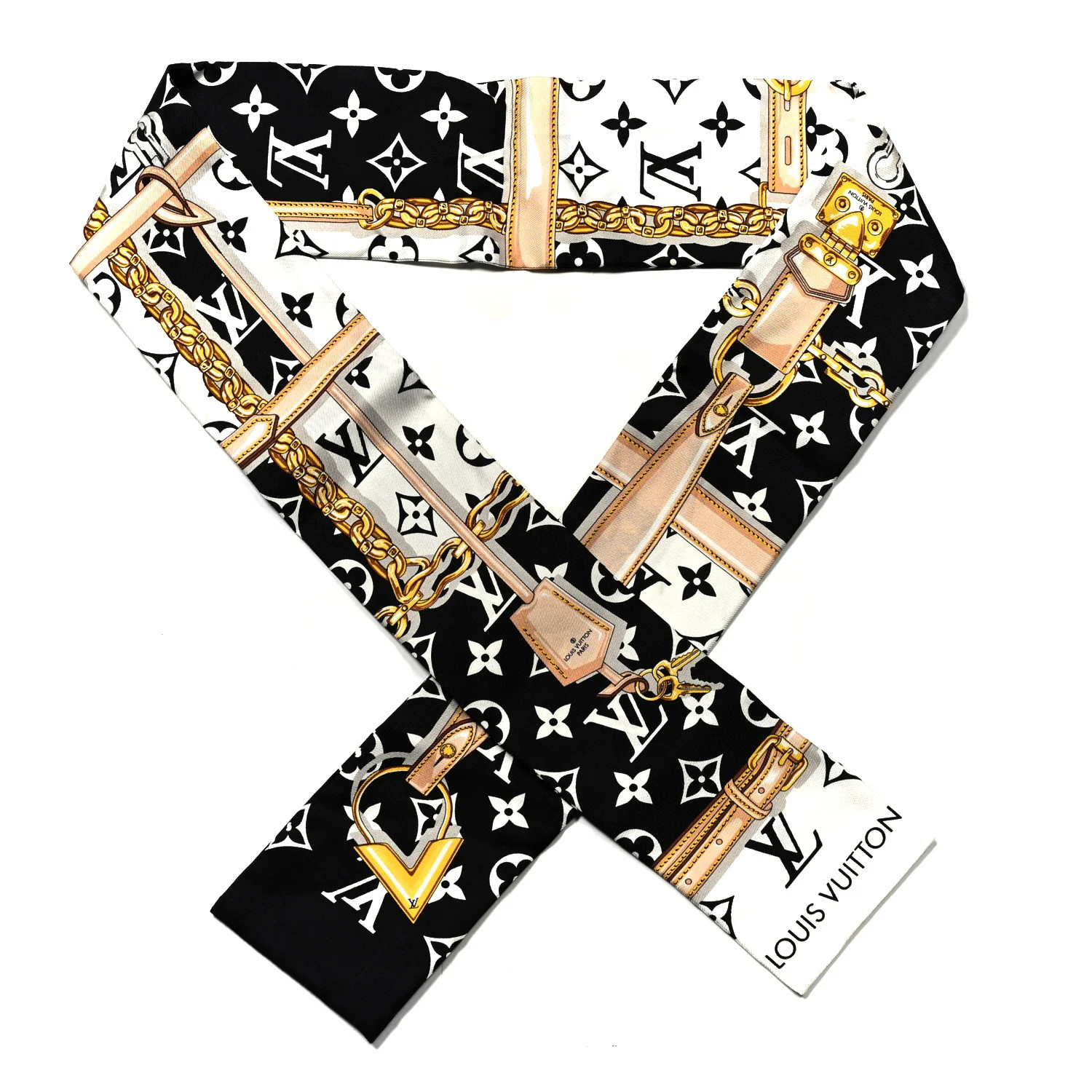 Louis Vuitton Silk Monogram Confidential Bandeau Black 1727031 | FASHIONPHILE (US)