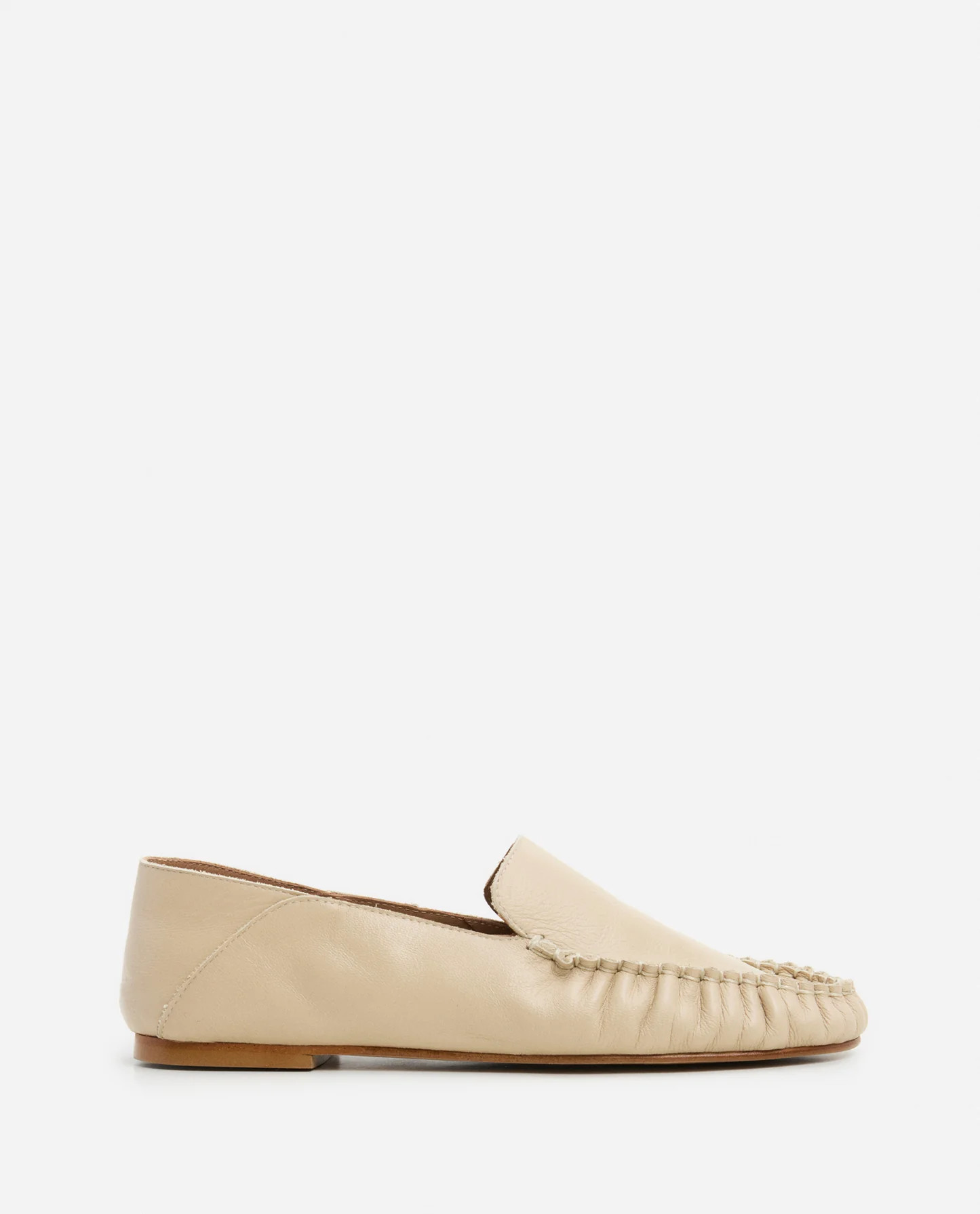 Bon Bon Leather Beige Loafer | Flattered