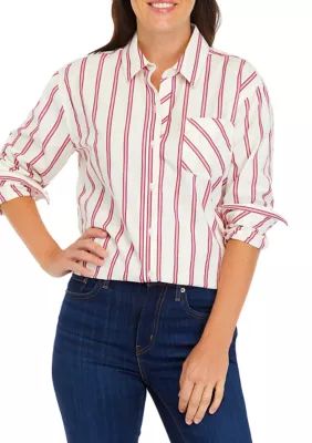 Women's Striped Boyfriend Top | Belk