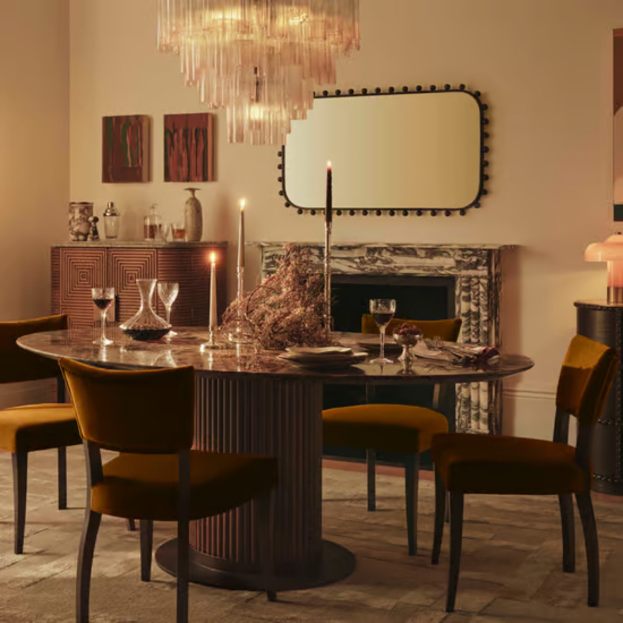 Get your holiday ready with this chic dining room style  by SoHo Home. 

#LTKHome #LTKHoliday #LTKGiftGuide