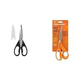 KitchenAid All Purpose Shears, One Size, Black/Black & Fiskars The Original Orange Handled Scissors, | Amazon (US)