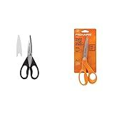 KitchenAid All Purpose Shears, One Size, Black/Black & Fiskars The Original Orange Handled Scissors, | Amazon (US)