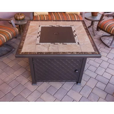 Stoke 25" H x 40" W Steel Propane Outdoor Fire Pit Table | Wayfair North America