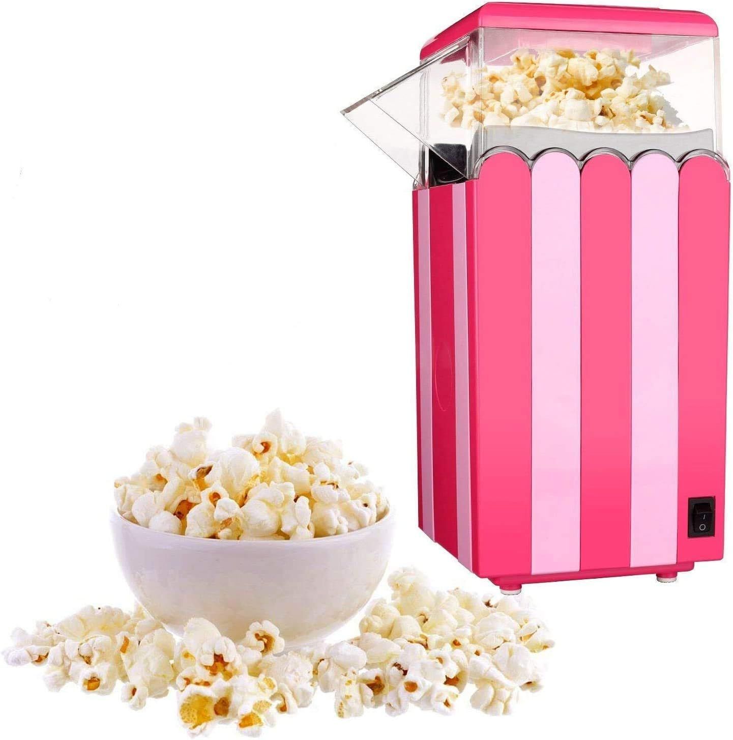 Hot-Air-Popper-Popcorn-Maker Machine Healthy,Free Oil,Light Pink | Amazon (US)
