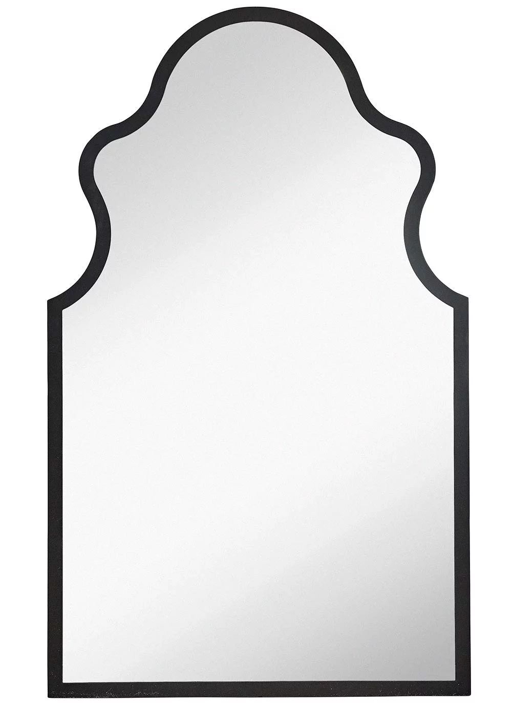 Hamilton Hills Arched Mirror Black Framed Wall Mirror with Queen Anne Design 22" x 36" | Walmart (US)