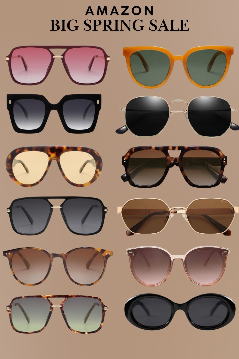 My favorite sunglasses brand and an Amazon Best Seller, is on major sale! Stock up on your summer favorites!!😎🤩



#Amazon big spring sale 
#spring sale
#spring sunglasses
#summer sunglasses
#the look for less
#designer looking sunglasses
#sojos sunglasses
#black sunglasses 
#tortoise sunglasses 
#metal frame sunglasses ￼
#oversized sunglasses 
#colored sunglasses 
#retro sunglasses ￼

#LTKSaleAlert #LTKFestival #LTKTravel
