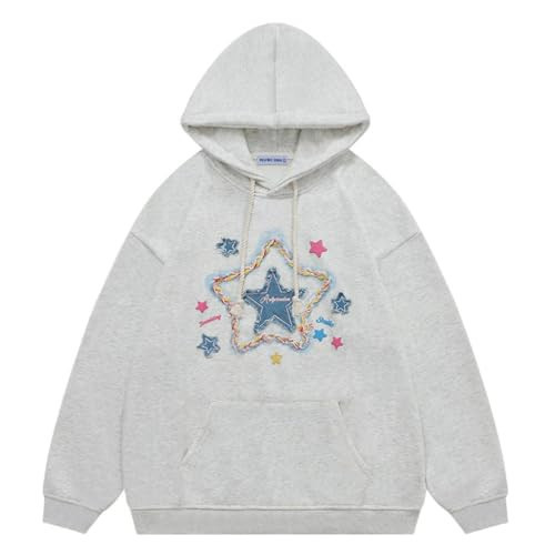 Aelfric Eden Womens Oversized Hoodies Star Graphic Fleece Hooded Streetwear Unisex Sweatshirts Pullover with Pocket | Amazon (US)