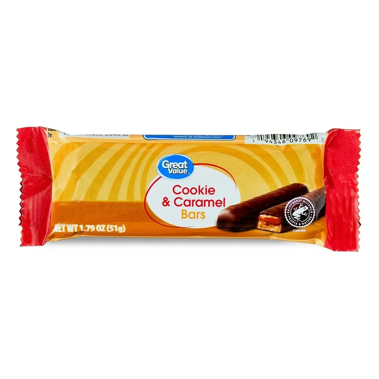 Great Value Cookie and Caramel Bars, 1.79 oz | Walmart (US)