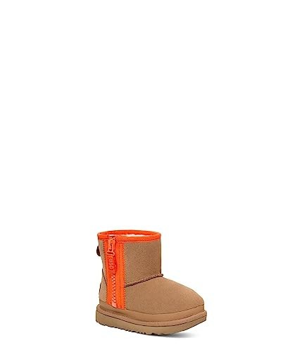 UGG Unisex-Child Classic Mini Zipper Tape Logo Boot, Chestnut, 3 Little Kid | Amazon (US)