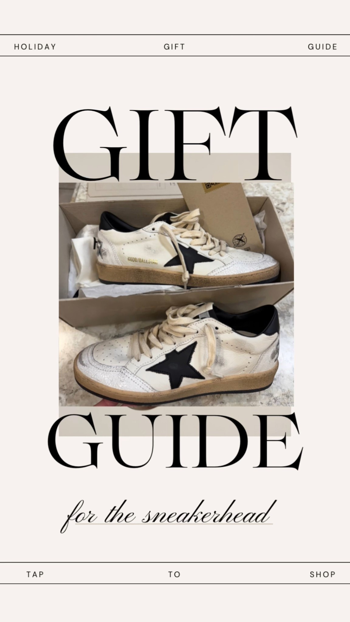 Finally bought my first pair of Golden Goose Shoes! I’m normally a 7.5 and the 37 Ball stars fit me perfectly 🤩
#GoldenGoose #BallStar

#LTKGiftGuide #LTKHoliday #LTKWorkwear