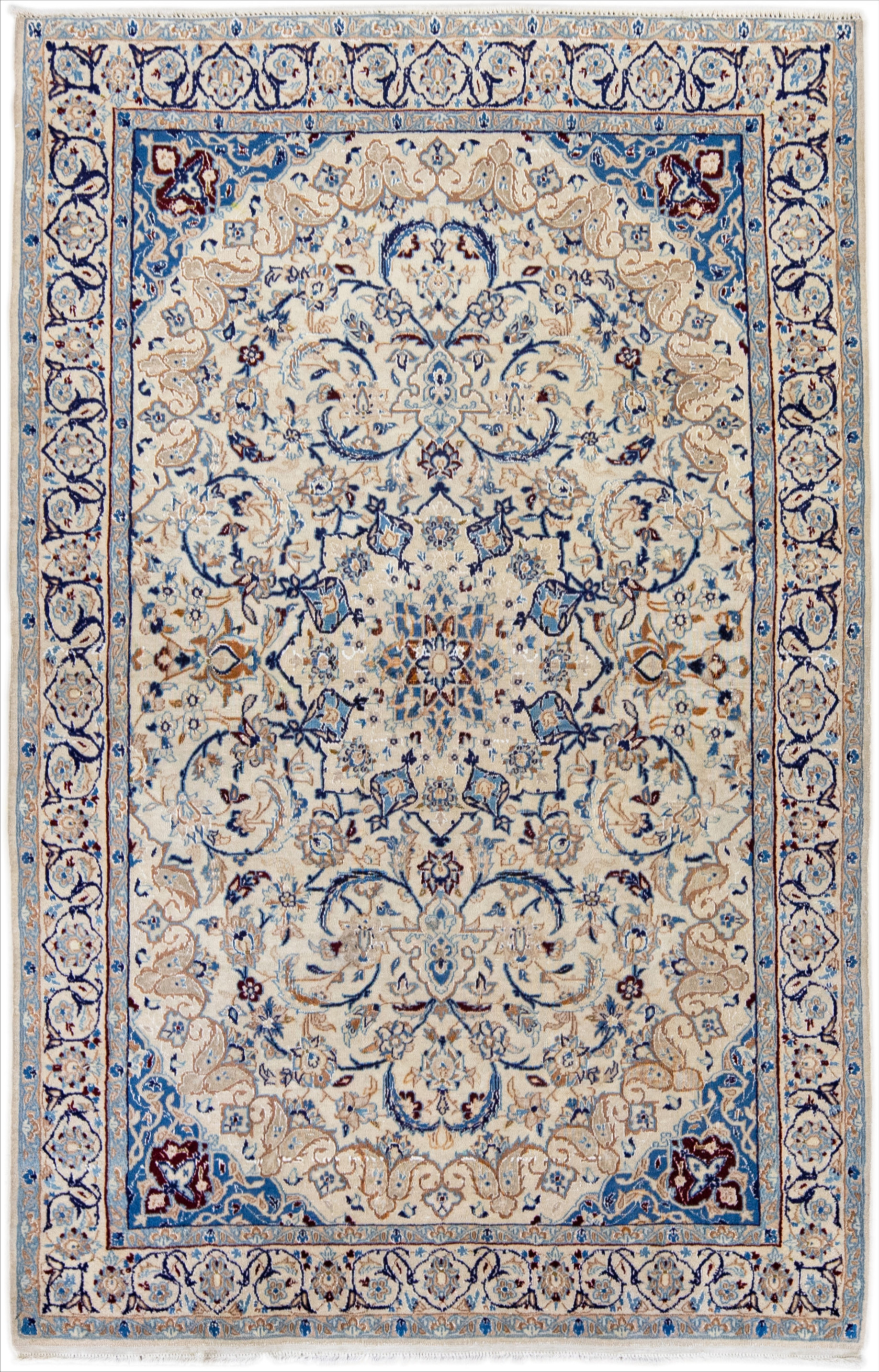 Vintage Ivory Medallion Wool Rug - Apadana - Ivory | Floor Covering, Carpet, Mat, Area Rug - Hand Knotted | One Kings Lane