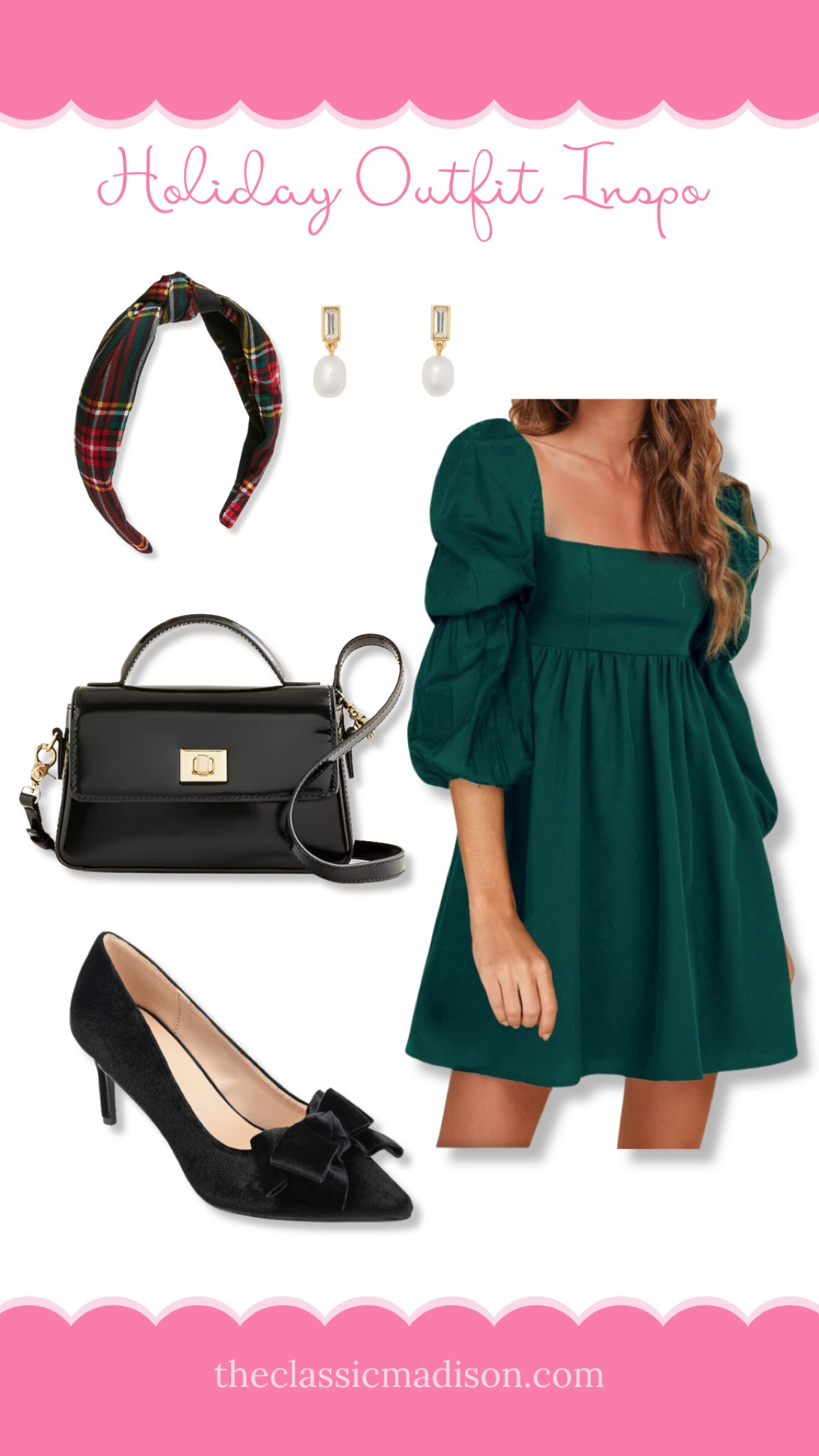 Make spirits bright in emerald green! 🎄💚 This puff-sleeve dress paired with statement accessories is holiday perfection. Whether it’s a family gathering or a festive soirée, this look is a showstopper!
💗 Tap to shop this stunning outfit!
#HolidayInspo #GreenForTheSeason #HolidayPartyStyle

#LTKStyleTip #LTKHoliday #LTKSeasonal