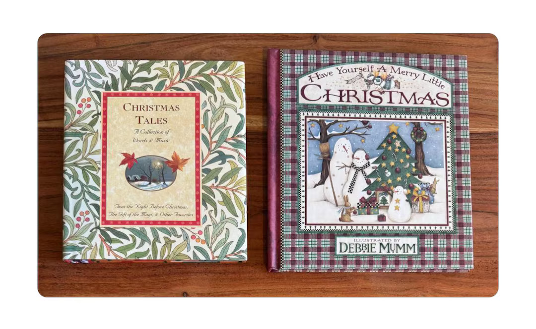 Pair of 2 Vintage Christmas Books Have Yourself A Merry Little Christmas by Debbie Mumm Copyright... | Etsy (US)