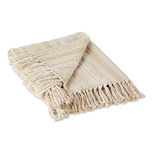 DII Braided Striped Throw, 50x60, Vintage Linen | Amazon (US)