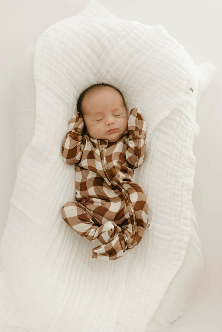 Groovy Gingham 🪩 | Bamboo Zip Pajamas | Forever French