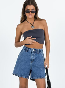 Lou Carpenter Denim Shorts Mid Wash | Princess Polly US