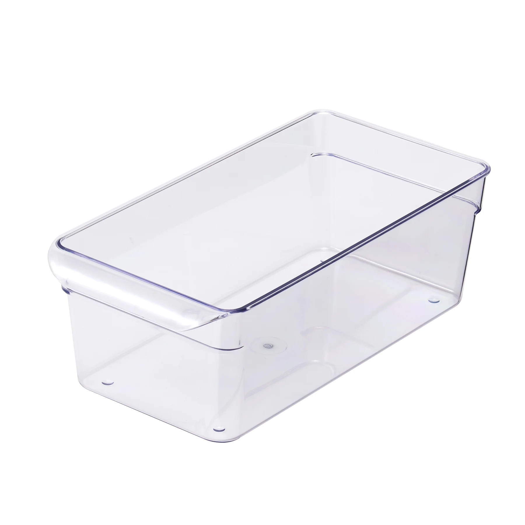 Mainstays Small Fridge Bin, 12x6x4 inches, Clear Plastic - Walmart.com | Walmart (US)