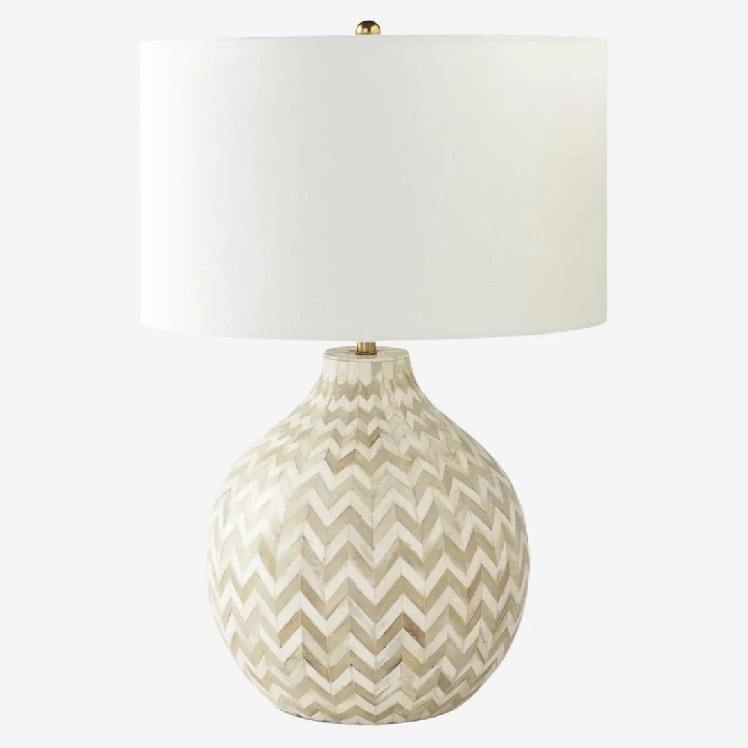 Home Décor Zigzag pattern Bone Inlay Table Lamp Base / Lamp Base / Living Décor Lamp | Etsy (US)