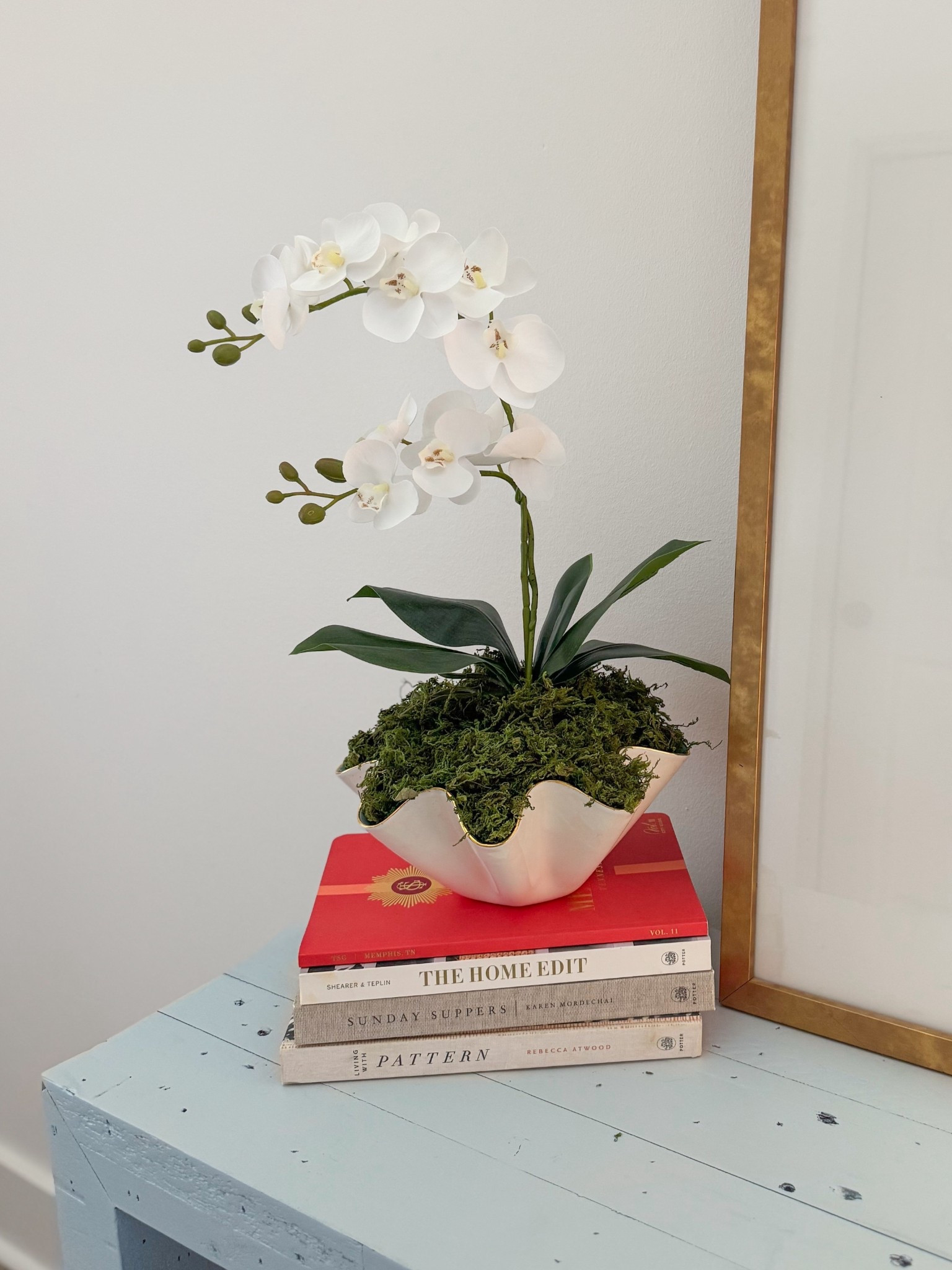 Elevate any space with this easy DYI-linking everything you need to recreate this orchid piece  Such a great value compared to the $150+ artificial drops in’s. 