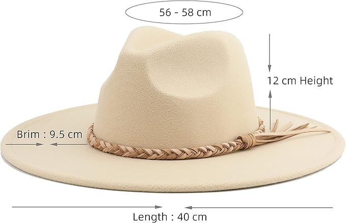 Big Wide Brim Women Fedora Hat | Amazon (US)