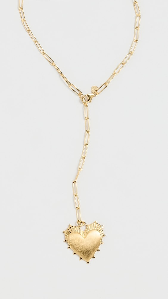 Long Link Lariat Necklace with Heart | Shopbop