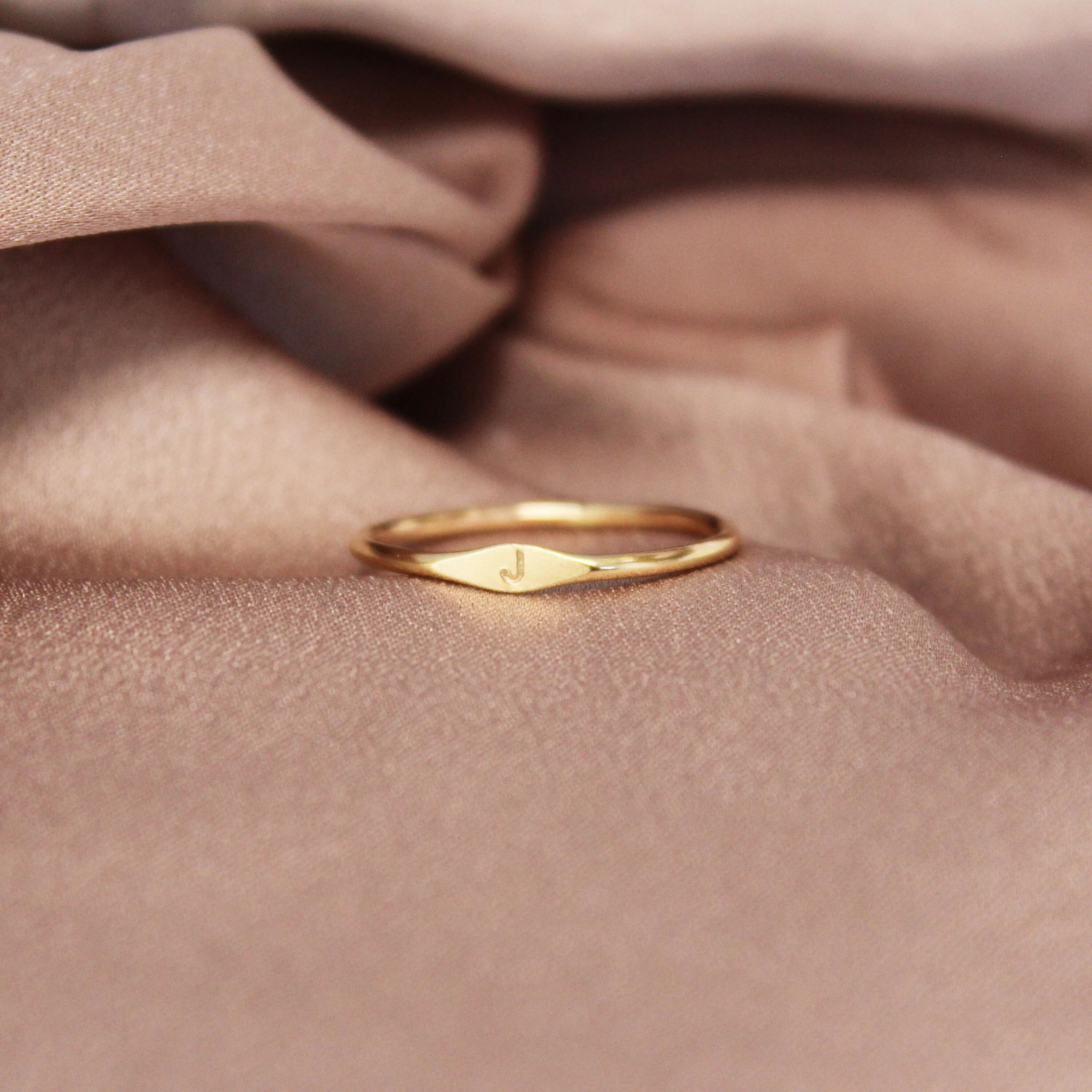 Signet Ring Custom Initial Ring Initial Ring Personalized Signet Ring 14k Gold Signet Ring Gold S... | Etsy (US)